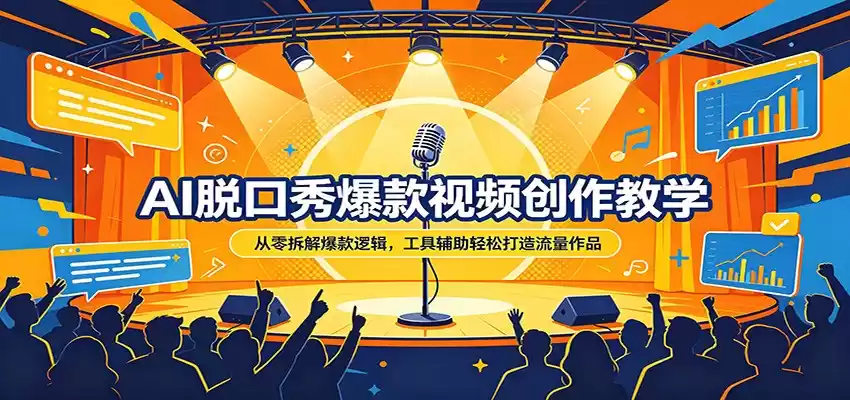 图片[1]-AI脱口秀爆款视频创作教学：从零拆解爆款逻辑，工具辅助轻松打造流量作品-星辰轻创网