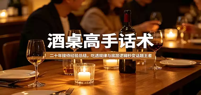 图片[1]-酒桌高手话术：二十年接待经验总结，吃透规律与底层逻辑秒变话题王者-星辰轻创网