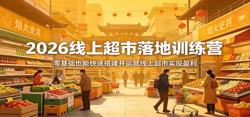 图片[1]-2026线上超市落地训练营，零基础也能快速搭建并运营线上超市实现盈利-巴七创客网