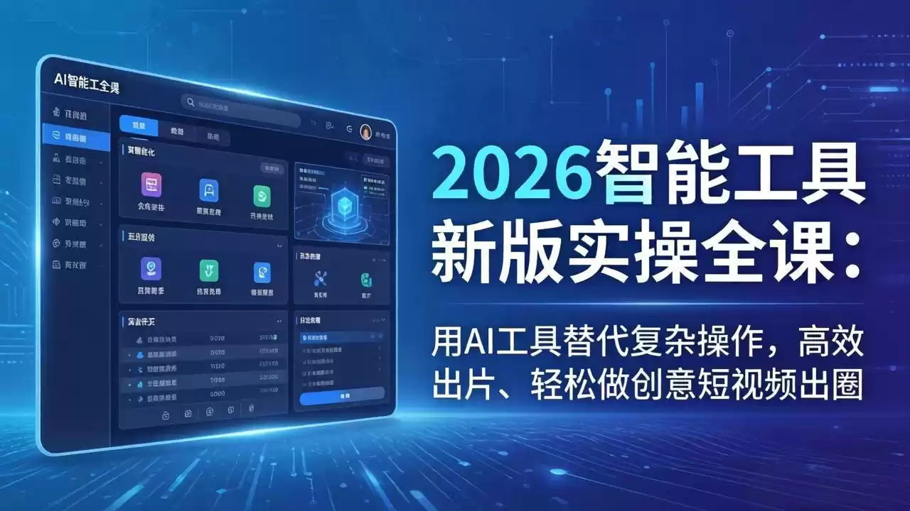 图片[1]-2026智能工具新版实操全课：用AI工具替代复杂操作，高效出片、轻松做创意短视频出圈-星辰轻创网