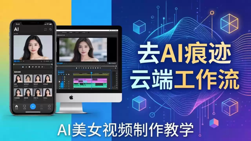 AI美女视频制作教学：去AI痕迹，云端工作流出图，手机电脑均可，不需要配置-星辰轻创网