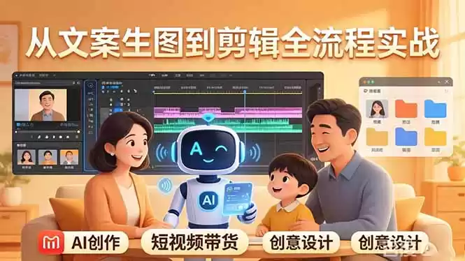 原创 AI 剧情短视频带货：AI+家庭剧情+带货广告，从文案生图到剪辑全流程实战-星辰轻创网