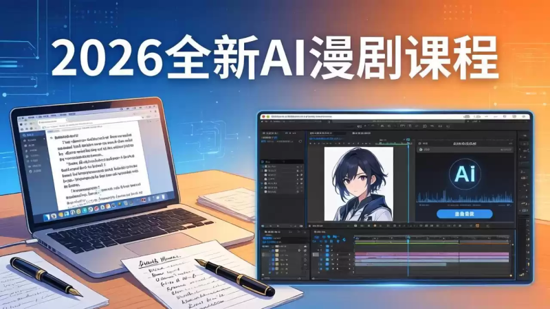 2026全新AI漫剧课程：覆盖创作全链路，教你写作分镜剪辑配音一站式打造漫剧作品-星辰轻创网