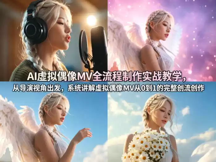 AI虚拟偶像MV全流程制作实战教学，从导演视角出发，系统讲解虚拟偶像MV从0到1的完整创作流程-星辰轻创网