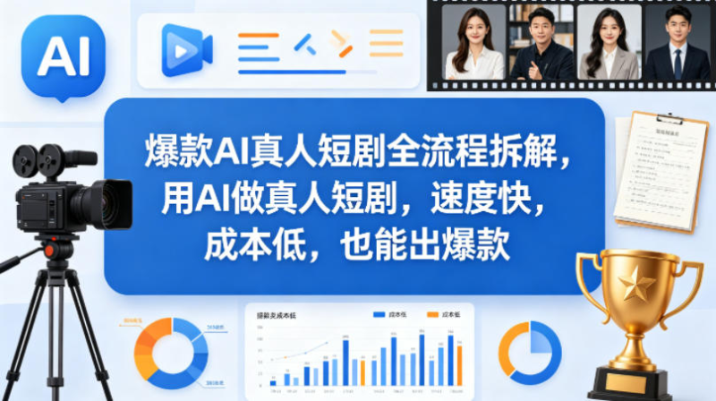 爆款AI真人短剧全流程拆解,用AI做真人短剧,速度快,成本低,也能出爆款-星辰轻创网
