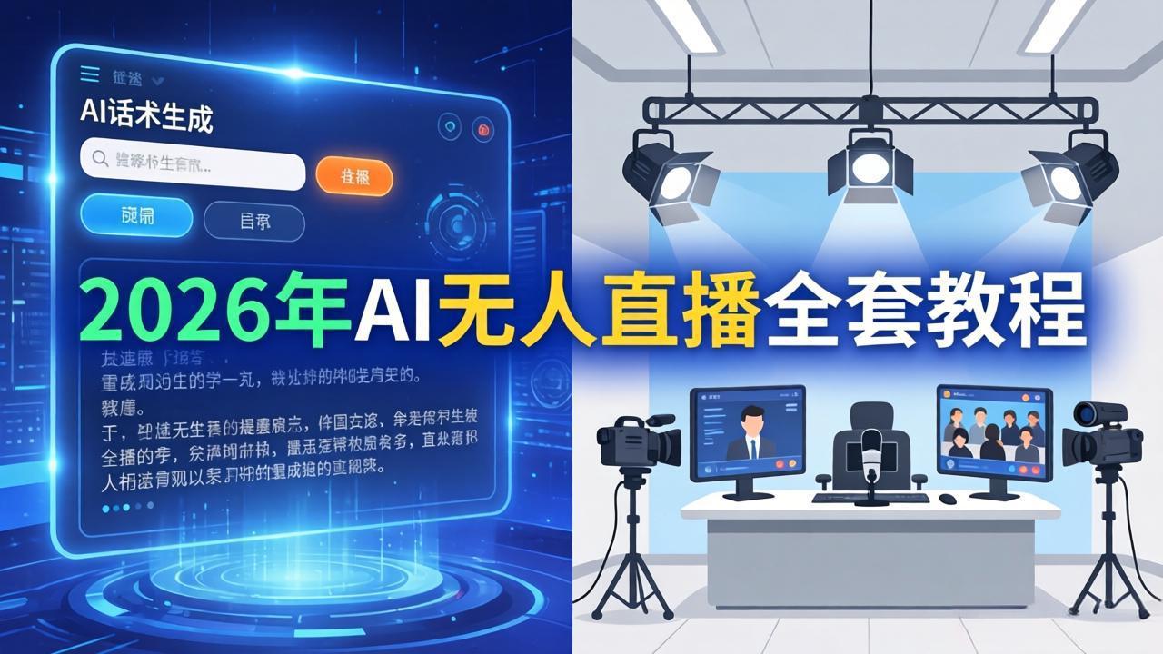 图片[1]-2026年AI无人直播全套教程：OBS安装+软件配置+直播间搭建+话术生成+一键开播实操-星辰轻创网