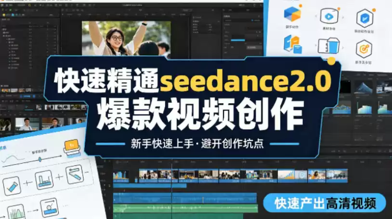 快速精通seedance2.0爆款视频创作，快速产出高清视频，避开大量创作坑点，新手也能快速上手-星辰轻创网