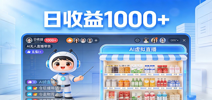 图片[1]-不用露脸不用说话，24小时自动卖货赚钱，全天自动直播，收益看得见-巴七创客网