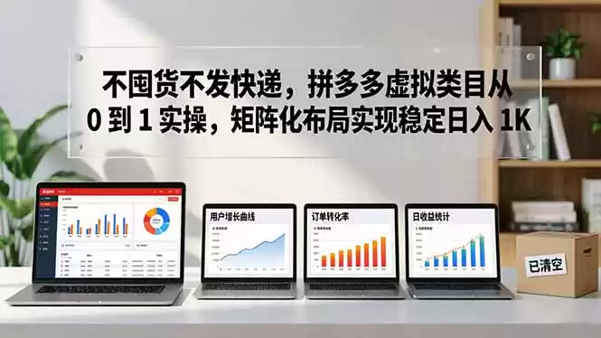 不囤货不发快递，拼多多虚拟类目从 0 到 1 实操，矩阵化布局实现稳定日入 1K-星辰轻创网