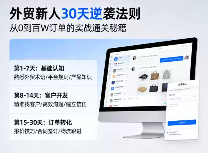 外贸新人30天逆袭法则，教你从0到百W订单的实战通关秘籍-星辰轻创网