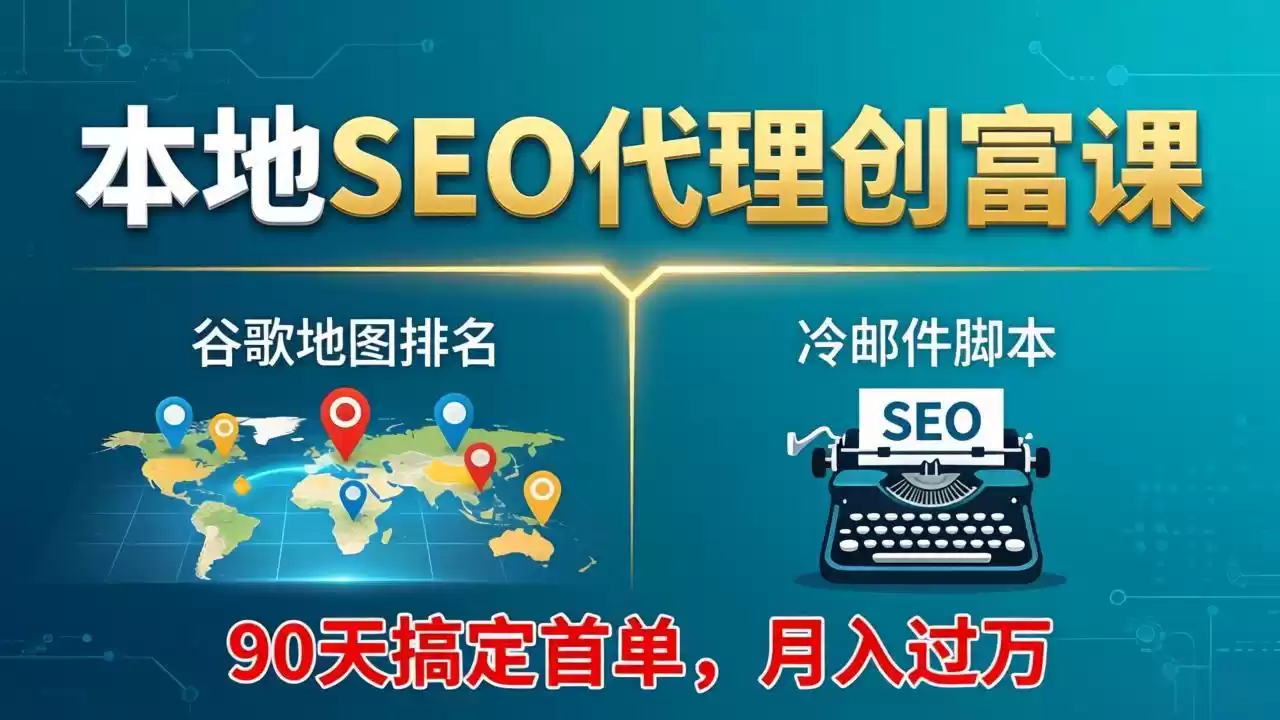 图片[1]-本地SEO代理创富课：谷歌地图排名+冷邮件脚本，90天搞定首单，月入过万实战体系-星辰轻创网