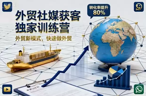 外贸社媒获客独家训练营，外贸新模式，快速做外贸(更新26年3月)-星辰轻创网