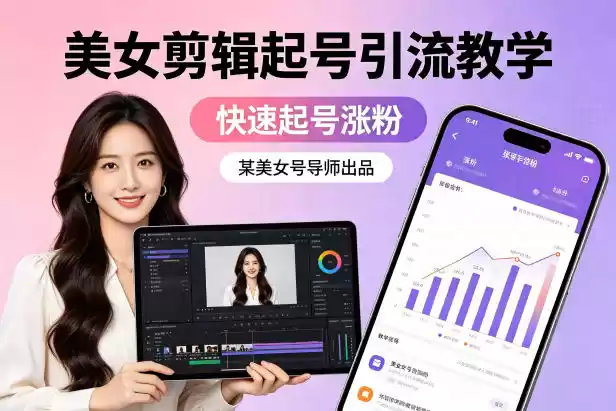某美女号导师出品：美女剪辑起号引流教学，快速起号涨粉-星辰轻创网